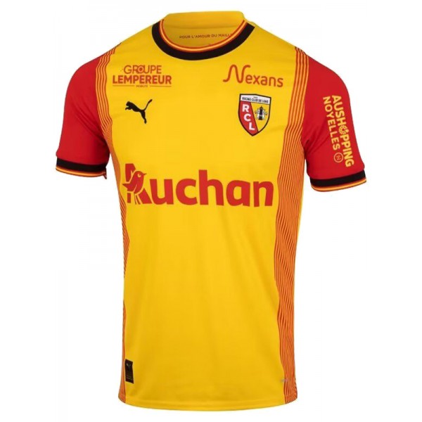 RC Lens home jersey soccer uniform men's first sportswear football kit top shirt 2023-2024